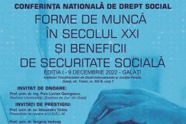 Conferința Națională de Drept Social „Forme de muncă în secolul XXI și beneficii de securitate socială”